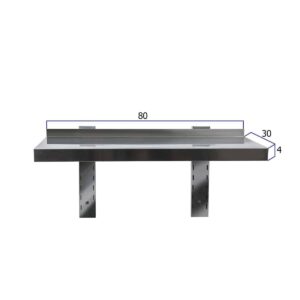 HCB Wandschap - 80 x 30 cm - RVS