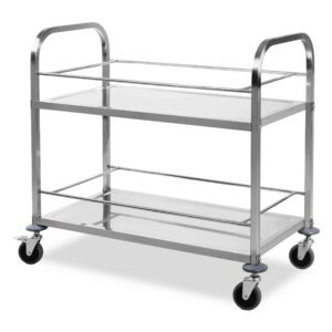 HCB Serveerwagen - 2 lagen - 95 cm - RVS