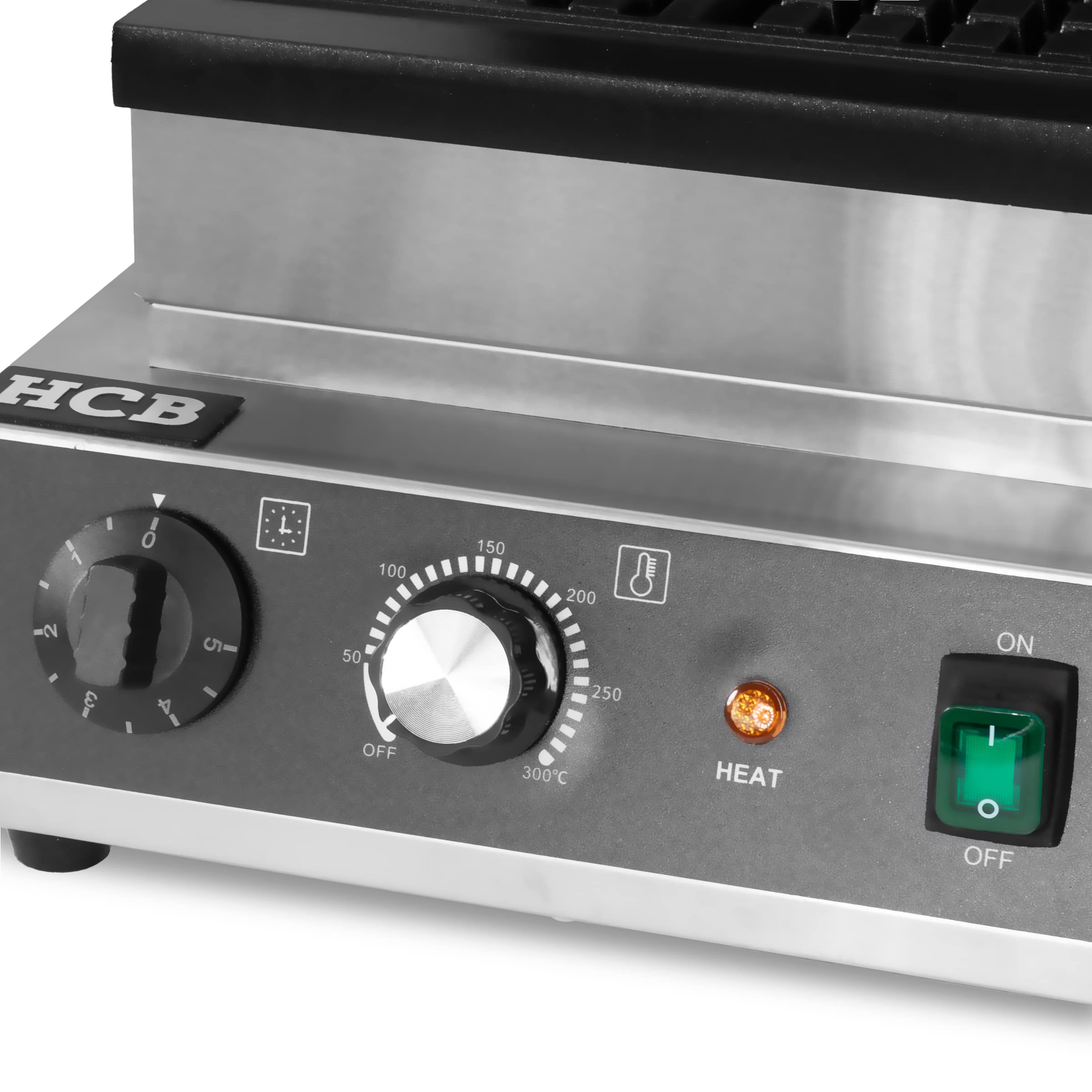 HCB Wafelijzer - Luikse wafels - 2 st - 230V - RVS - Afbeelding 4