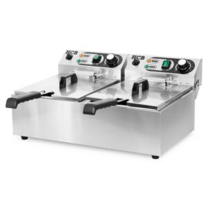 HCB Dubbele friteuse - 2 x 6 liter - 2 x 230V - RVS