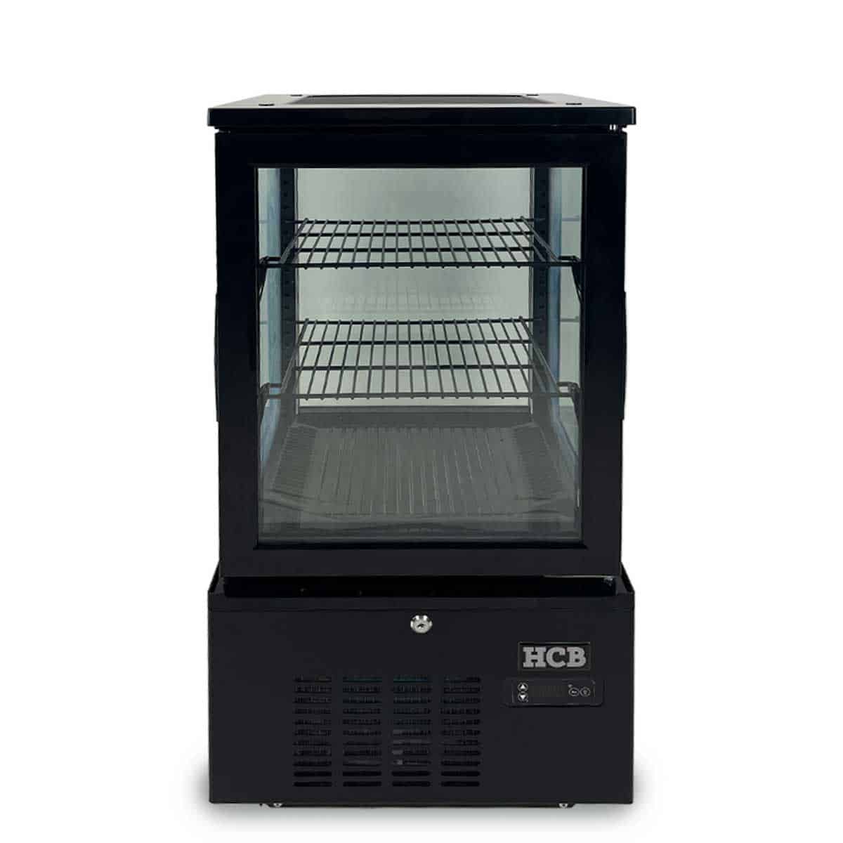 HCB Gebaksvitrine - 56 liter - zwart - 230V