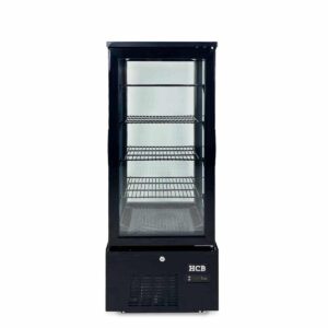 HCB Gebaksvitrine - 92 liter - zwart - 230V