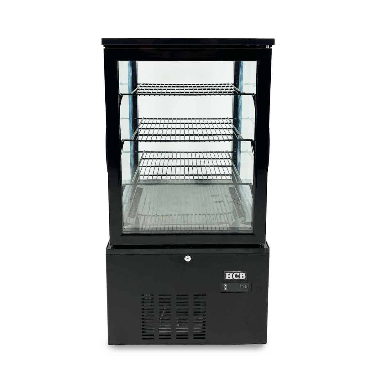 HCB Gebaksvitrine - 130 liter - zwart - 230V