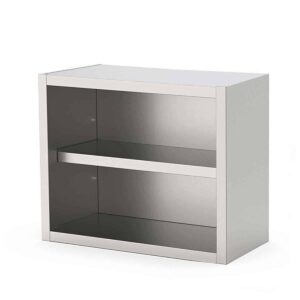 HCB Wandkast - open model - 100 cm - RVS