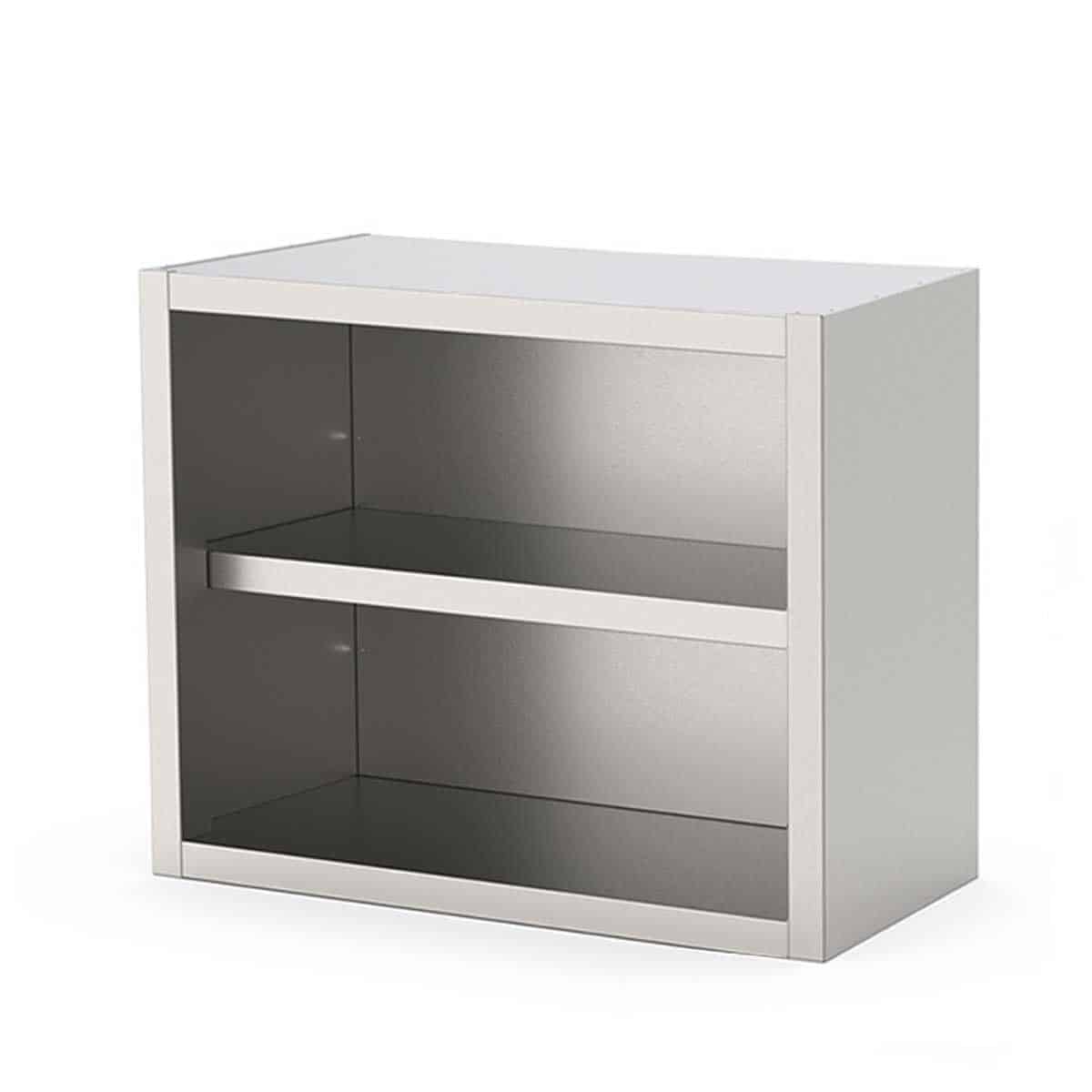 HCB Wandkast - open model - 100 cm - RVS