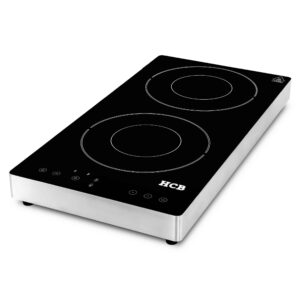 HCB Inductie kookplaat - 3,5 kW - 2 pitten - 230V - RVS