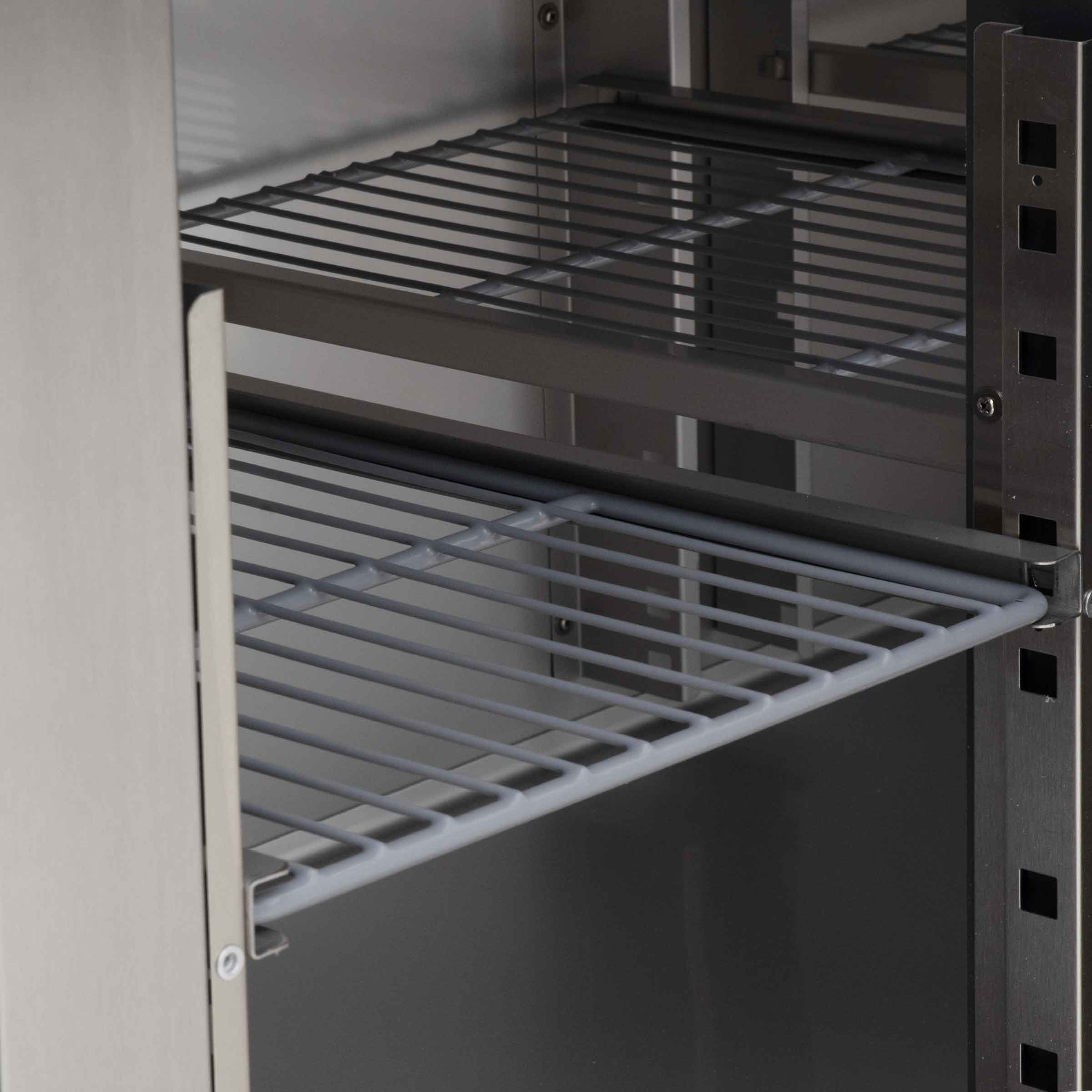 HCB Basic-line Koelwerkbank - 4 deuren - 223 cm - 230V - RVS - Afbeelding 6