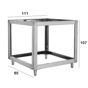 HCB onderstel voor pizzaoven - 111 x 85 x 107 cm - RVS