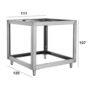 HCB onderstel voor pizzaoven - 111 x 120 x 107 cm - RVS