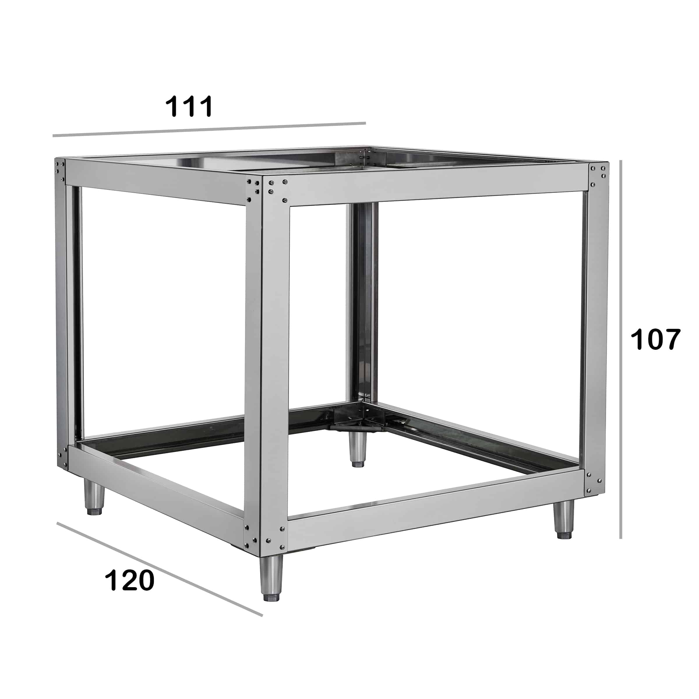 HCB onderstel voor pizzaoven - 111 x 120 x 107 cm - RVS