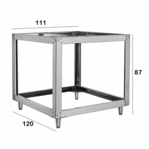 HCB onderstel voor pizzaoven - 111 x 120 x 87 cm - RVS