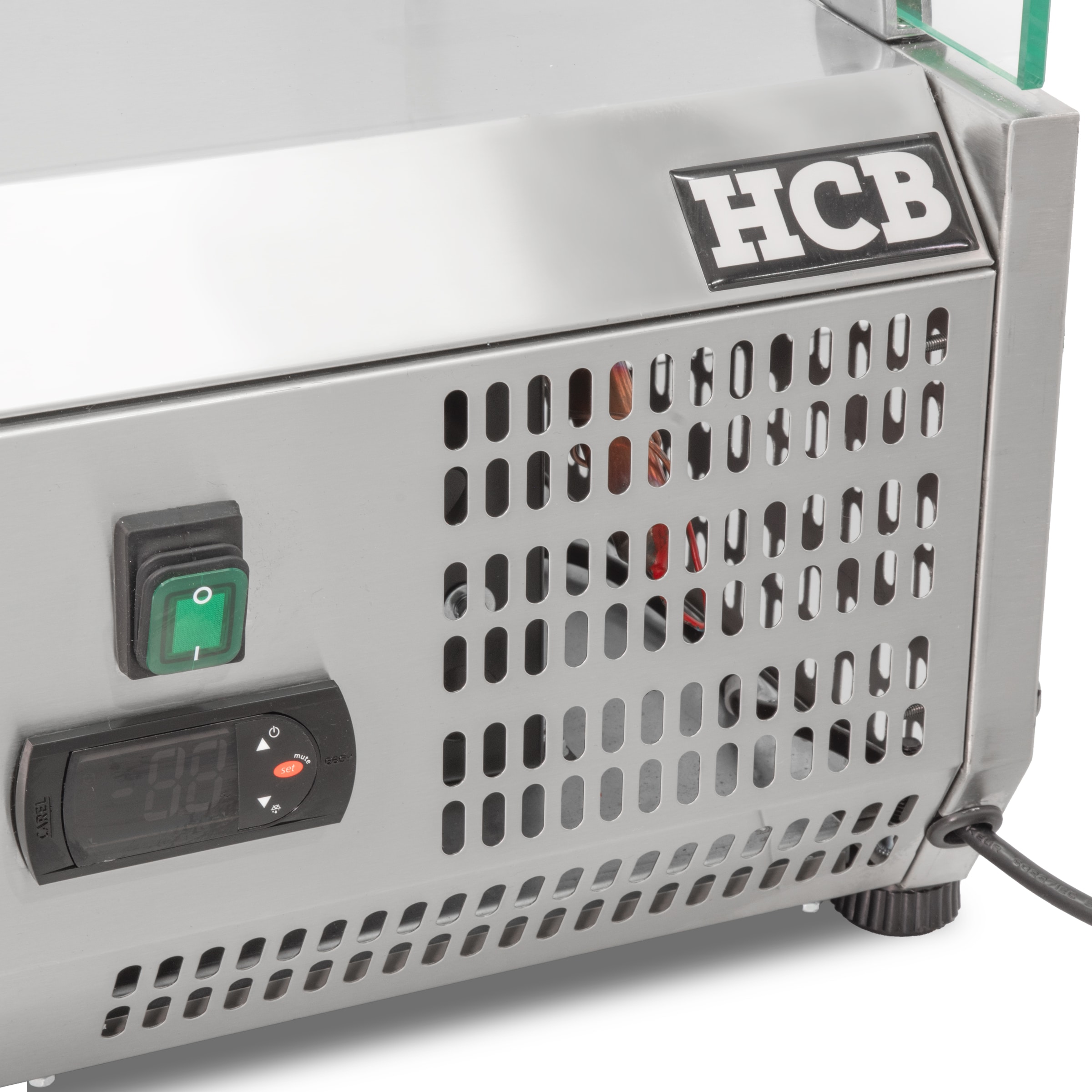 HCB Opzetkoelvitrine - Saladière met glas - 6 x 1/3 GN - 140 cm - RVS - Afbeelding 4