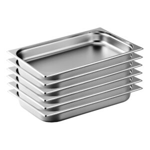 RVS Gastronorm bak GN bak 1/1 Diepte 65 mm - set van 6