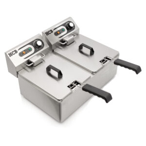 HCB Dubbele friteuse - 2 x 5,5 liter - 2 x 230V - RVS