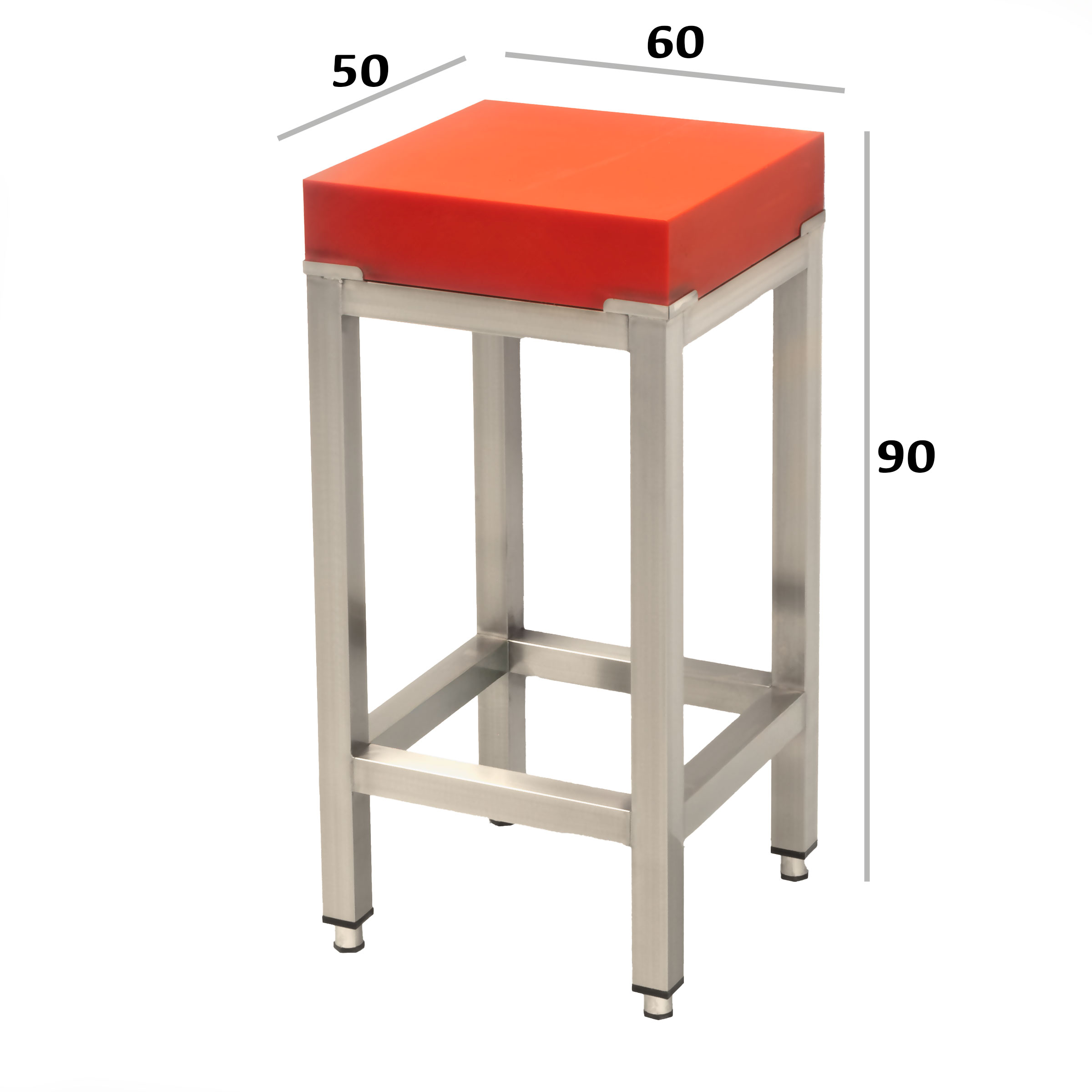 HCB Hakblok - 50 x 60 cm - RVS - Polyethylene - Afbeelding 2