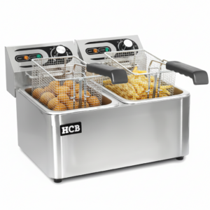 HCB Dubbele friteuse - 2 x 4,5 liter - 2 x 230V - RVS