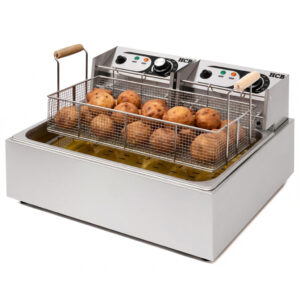 HCB Oliebollen friteuse - 14 liter - 2 x 230V - RVS