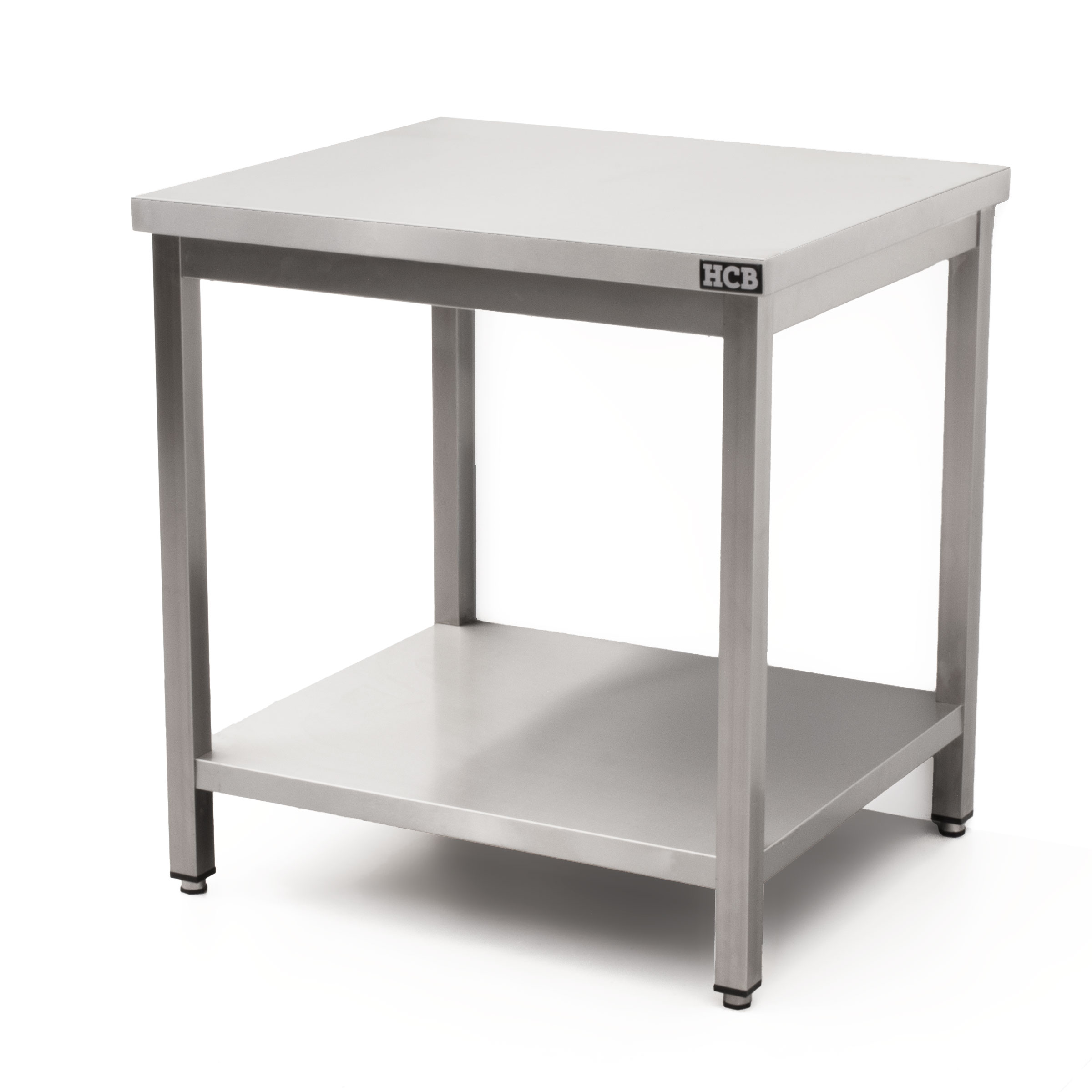 HCB Pro-line Werktafel - met onderschap - 80 x 70 x 85 cm - RVS