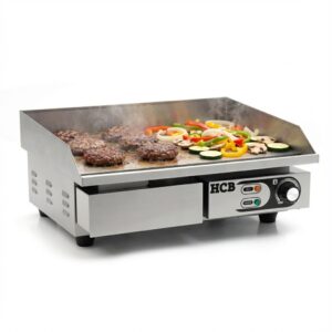 HCB Bakplaat - glad - 55 cm - 230V - RVS