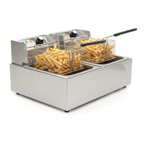 HCB Dubbele friteuse - 2 x 6 liter - 2 x 230V - RVS