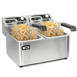 HCB Dubbele friteuse - 2 x 4,5 liter - 2 x 230V - RVS