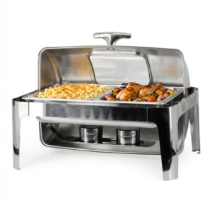 HCB Chafing Dish - Roll-Top - 2 x 1/2 GN - Viewing Window - 9 liters - Stainless Steel