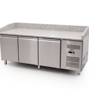 HCB Pizzawerkbank - klapdeuren - 202 cm - 580 liter - 230V - RVS