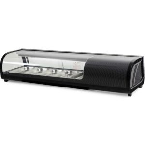 HCB Sushivitrine - 5 x 1/3 GN - 135 cm - 230V - RVS