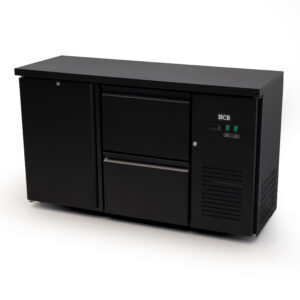 HCB Barkoeling - 1 deur en 2 laden - 280 liter - 146,5 cm - 230V