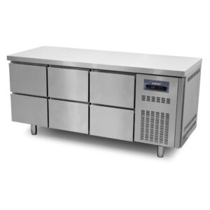 Coreco Koelwerkbank - 6 lades - 179,5 cm - RVS