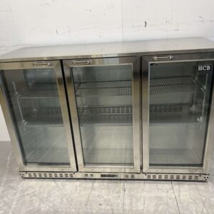 HCB Barkoeling - glazen klapdeuren - 337 liter - 135 cm - 230V - RVS