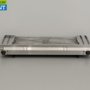 Parrilla de acero inoxidable, parrilla para satay, parrilla de barbacoa, parrilla de agua, 110 cm, 2 x 230 V, para hostelería