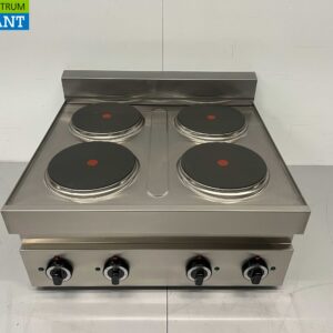 Stainless Steel HCB 4-Burner Electric Stove, 70 cm Cooktop, 400V, Commercial Use