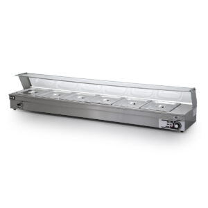 HCB Bain marie - 6 x 1/2 GN - 175 cm - 230V - RVS