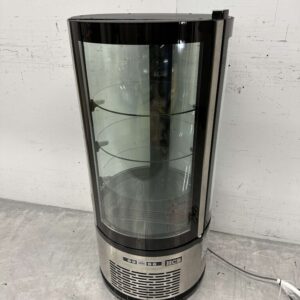 Stainless Steel Round Refrigerated Display Case, Pastry Display Case, 100 liters, 230V, Food Service