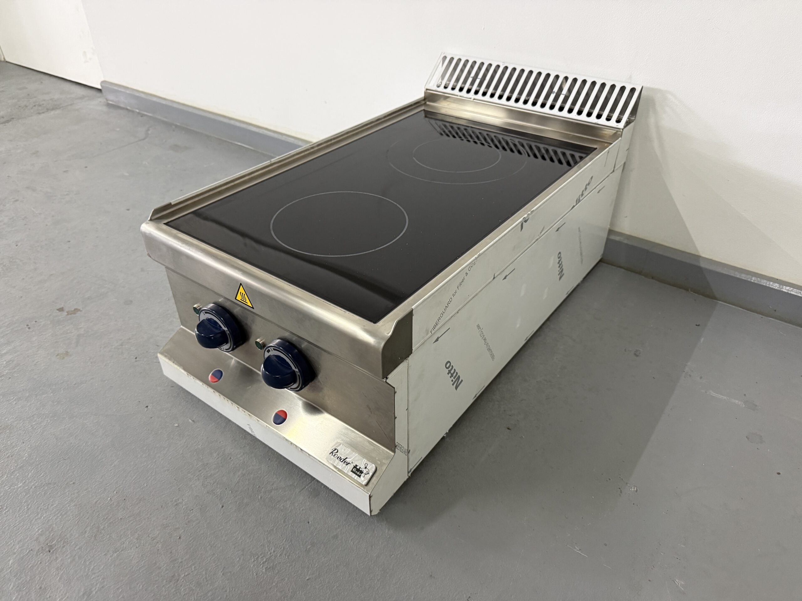 Roeder RVS 2 pits keramische kookplaat 40 cm 400V - Afbeelding 4