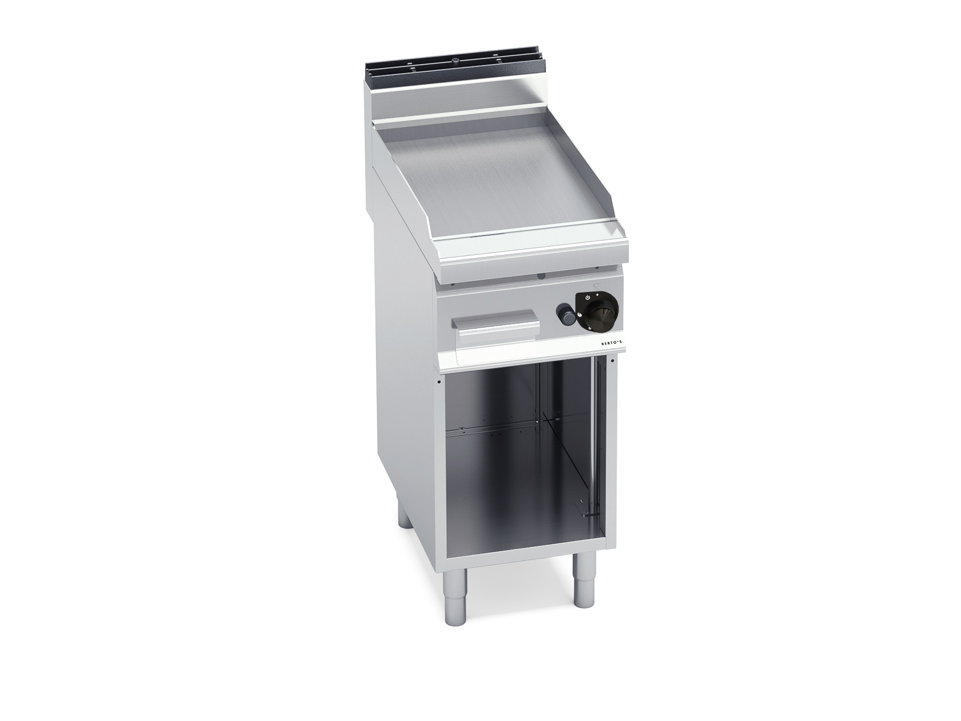Berto's RVS Bakplaat Glad 40 cm 6,9 kW