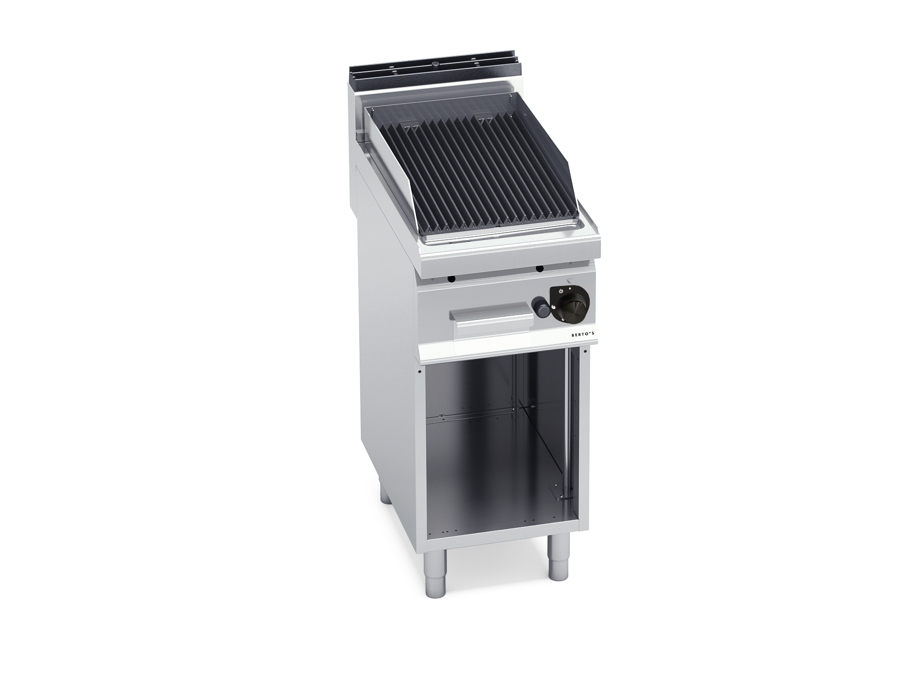 Berto's RVS Lavagrill 40 cm 7 kW