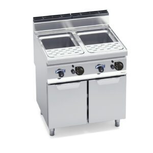 Cocedor de pasta de acero inoxidable de Berto, 2 x 30 litros, 2 x 10 kW, 20 kW