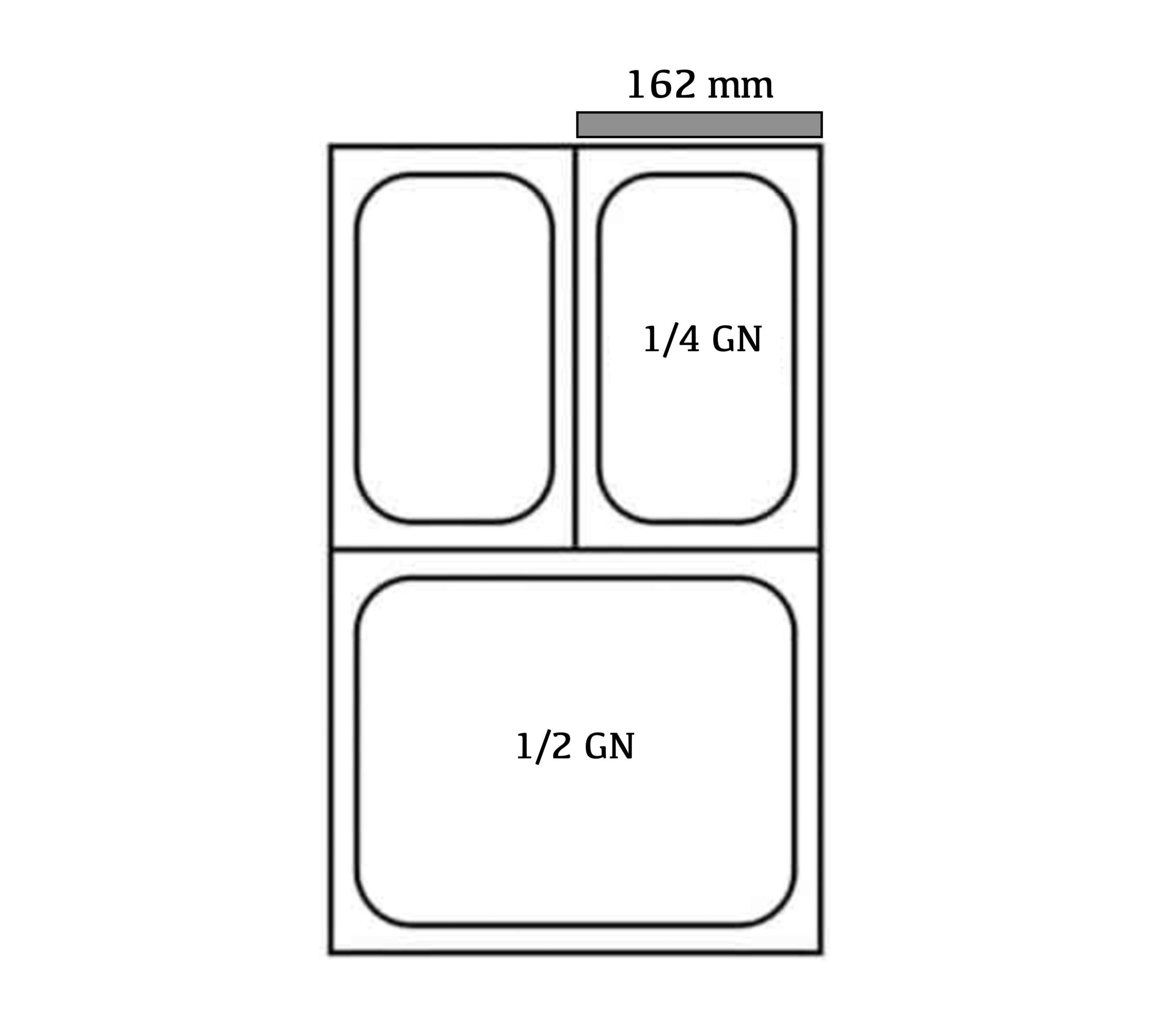 GN tray - for bain-marie - 162 mm - 1/4 GN - HCB - Image 3