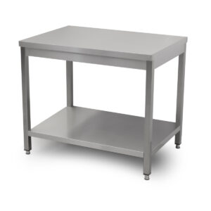 HCB Basic-line Werktafel - met onderschap - 100 x 70 x 85 cm - RVS