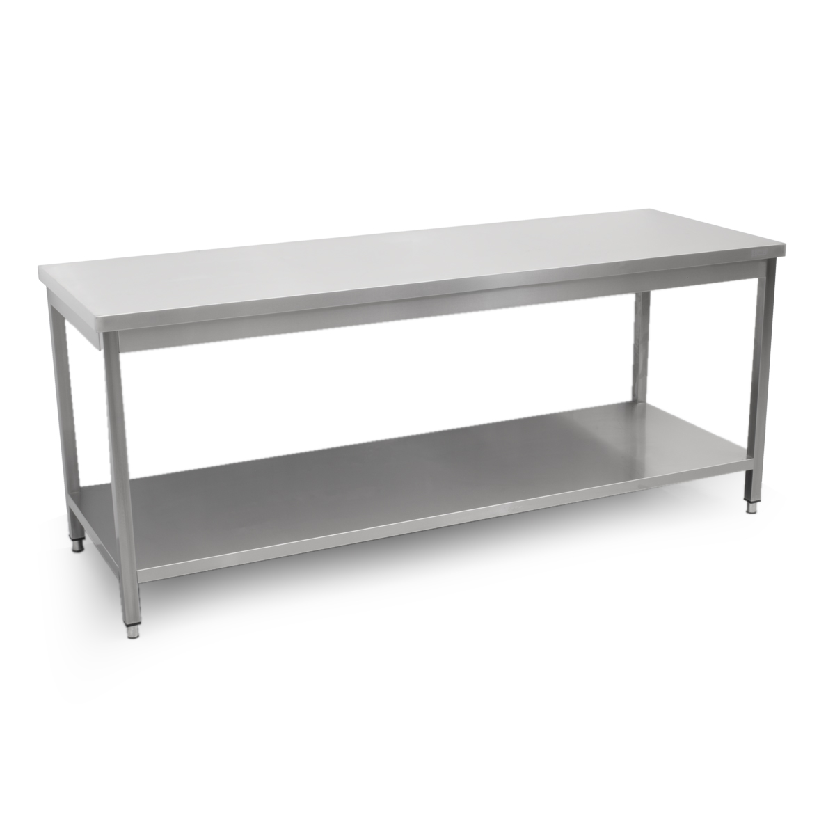 HCB Basic-line Werktafel - met onderschap - 200 x 70 x 85 cm - RVS - Afbeelding 2