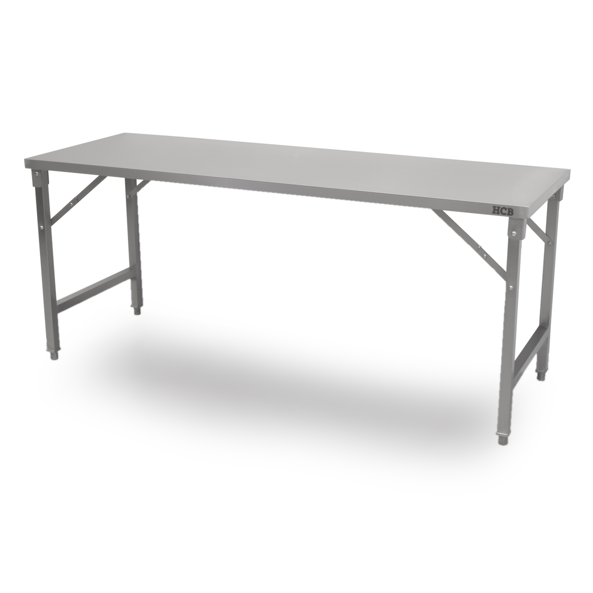 HCB Work Table - foldable - 200 x 70 x 85 cm - Stainless Steel