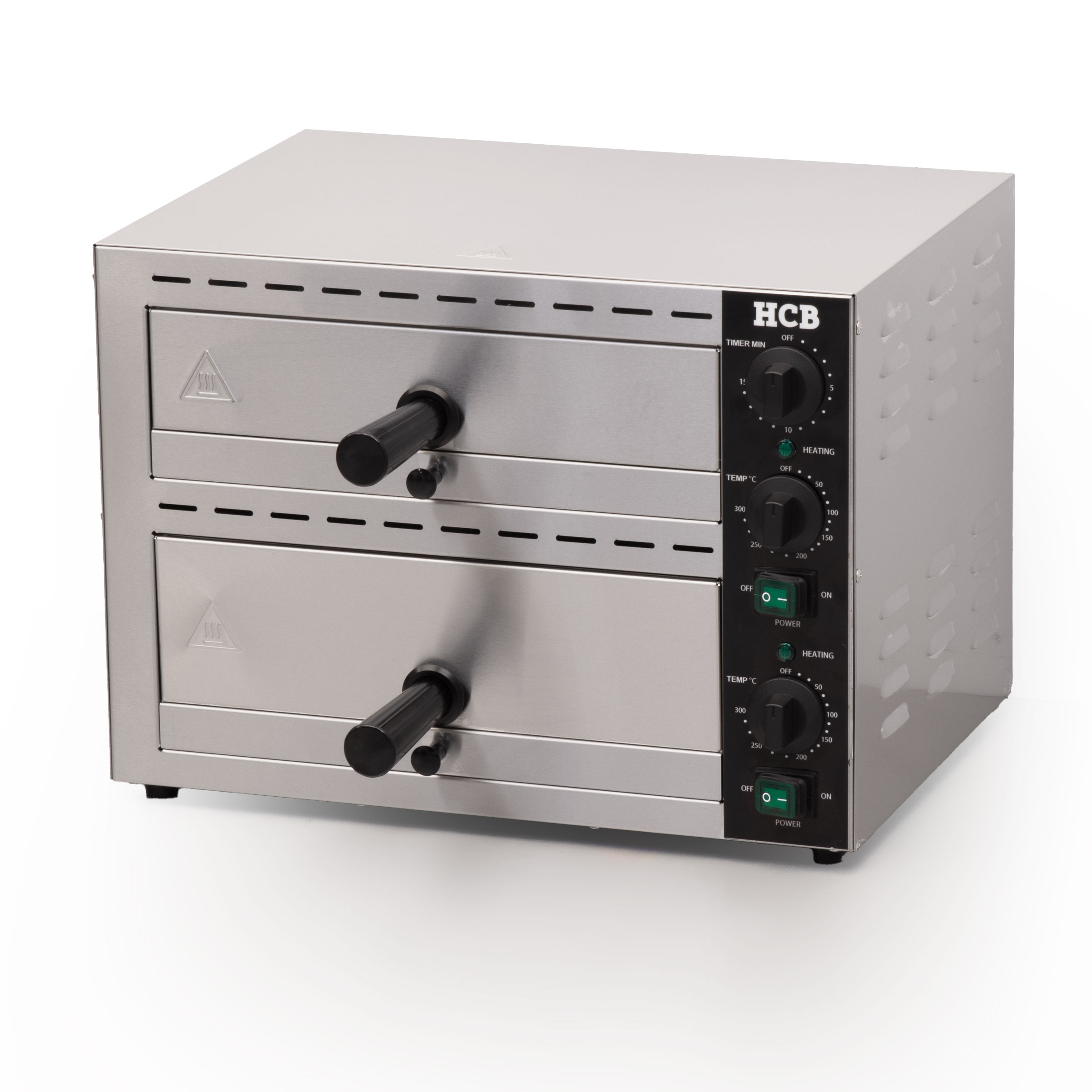 Horno doble para aperitivos HCB - horno para pizzas - 230 V - acero inoxidable