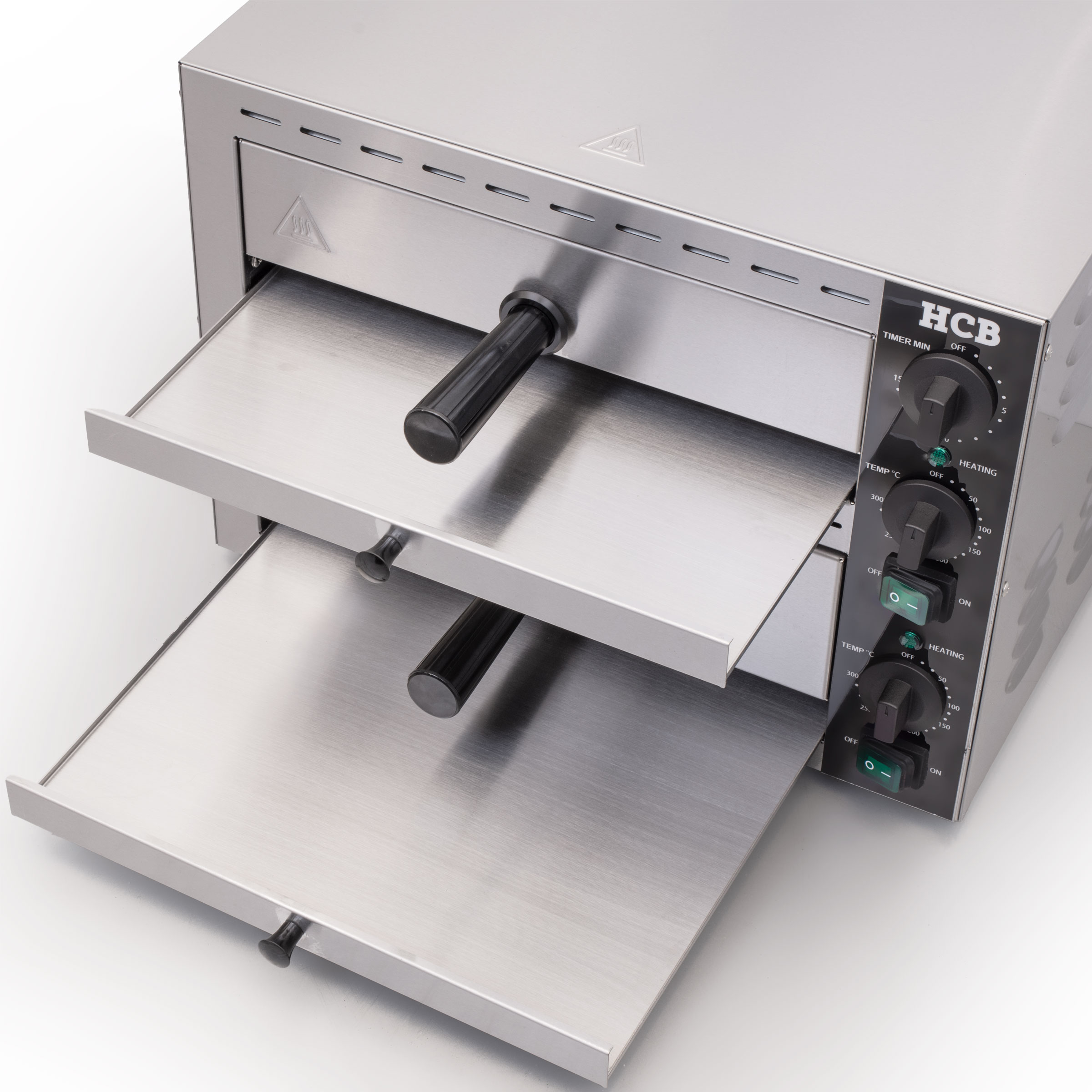 Horno doble para aperitivos HCB - horno para pizzas - 230 V - acero inoxidable - Imagen 3
