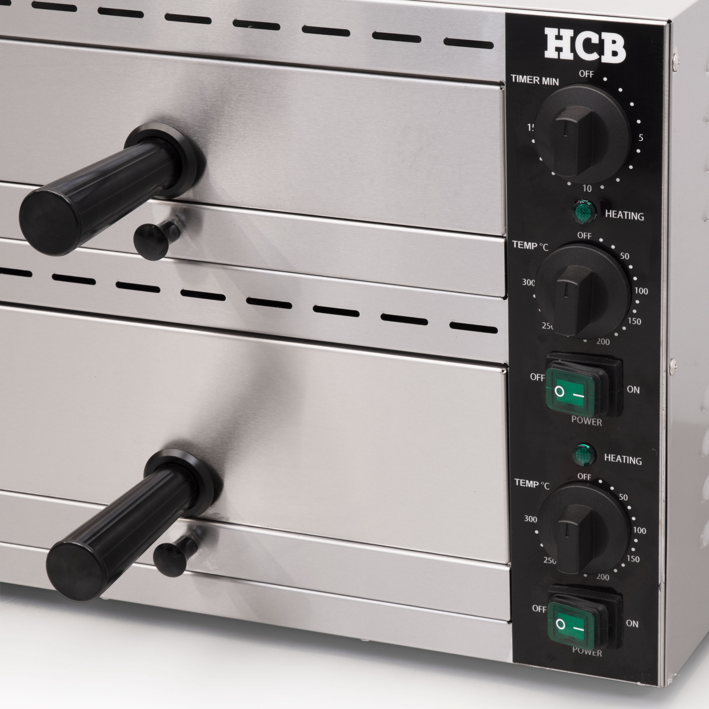 Horno doble para aperitivos HCB - horno para pizzas - 230 V - acero inoxidable - Imagen 4