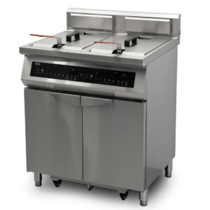 HCB Inductie friteuse - vetfiltersysteem - 2 x 20 liter - 400V - RVS