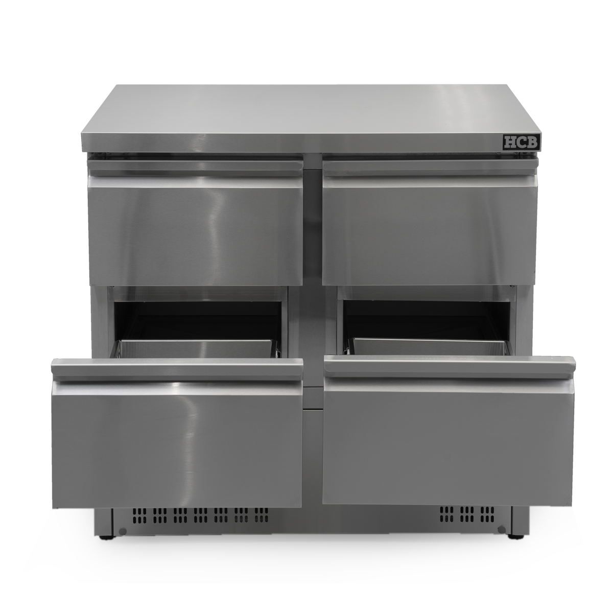 HCB Basic-line Koelwerkbank - 4 lades - 90 cm - 230V - RVS - Afbeelding 4