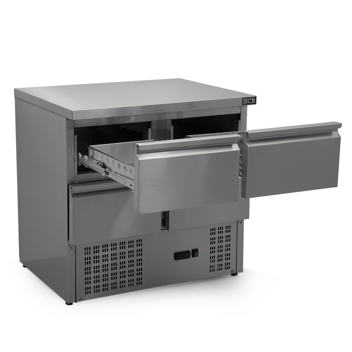 HCB Basic-line Koelwerkbank - 4 lades - 90 cm - 230V - RVS - Afbeelding 6