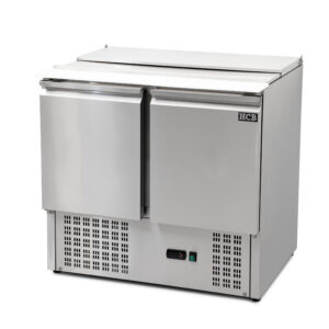 HCB Basic-line Saladette koelwerkbank - 2 deuren - 90 cm - 230V - RVS